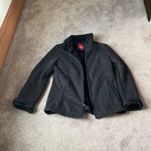 Esprit Black Faux Fur Lined Coat SIZE L Women’s Warm Winter Jacket